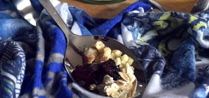 Ein sehr variables Nussmix Müsli mit Cranberries ohne Milchprodukte - www.chiliblueten.com