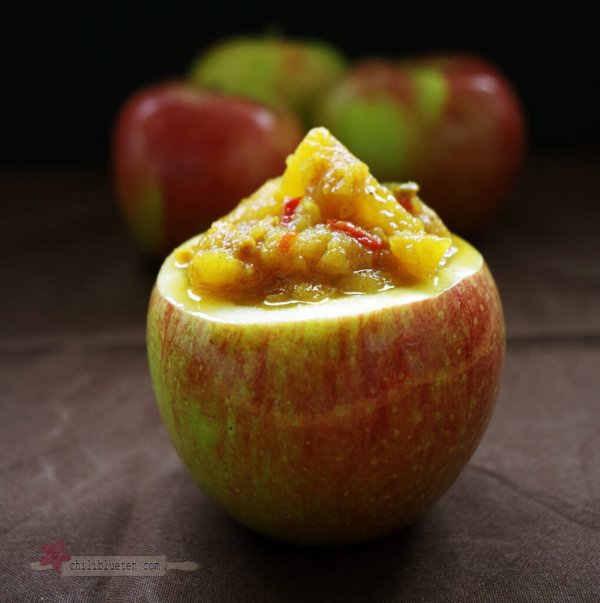 Apfelchutney quadratisch Apfelchutney