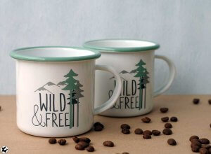 Emaille Tassen Tchibo Wild&Frei